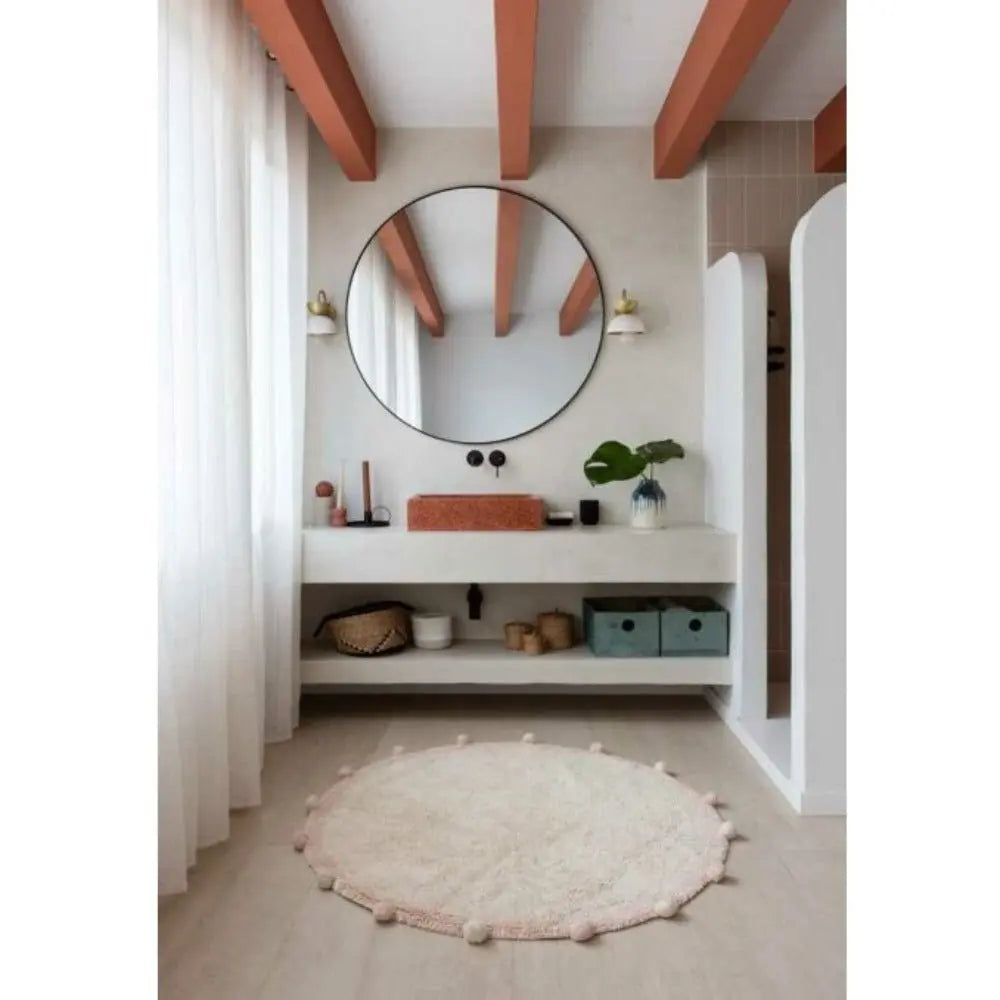 LORENA CANALS - Tapis Lavable Bubbly Naturel - Vintage Nude Ø 120 cm