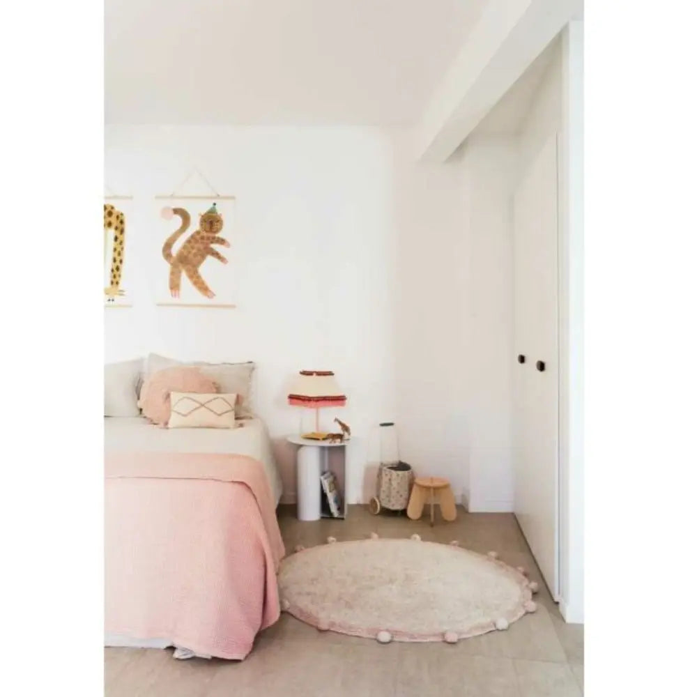 LORENA CANALS - Tapis Lavable Bubbly Naturel - Vintage Nude Ø 120 cm