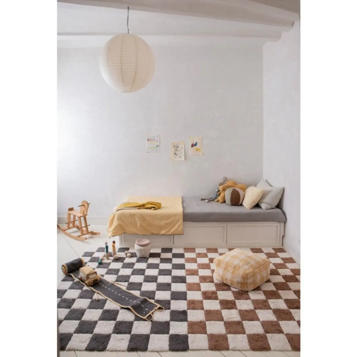 LORENA CANALS - Tapis Lavable Kitchen Tiles - Gris Fonce 120 X 160 Cm