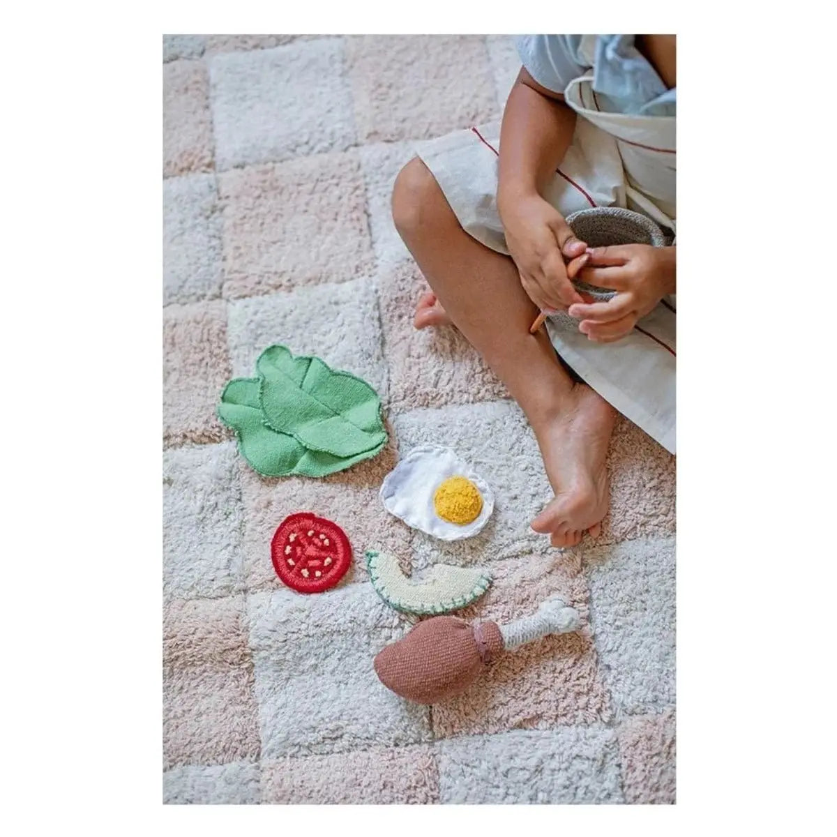 LORENA CANALS - Tapis Lavable Kitchen Tiles Rose 120 X 160 cm