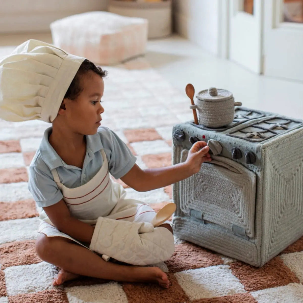 LORENA CANALS - Tapis Lavable Kitchen Tiles Toffee 120 X 160 cm