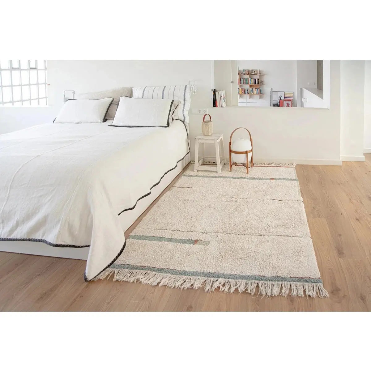 LORENA CANALS - Tapis Lavable Lanes Vintage Blue 90 X 130 Cm