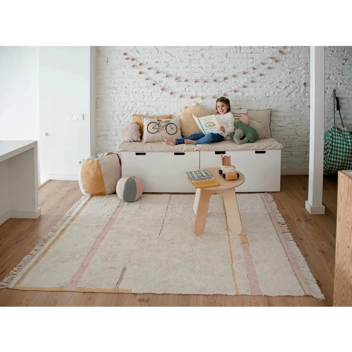 LORENA CANALS - Tapis Lavable Lanes Vintage Nude 90 X 130 Cm