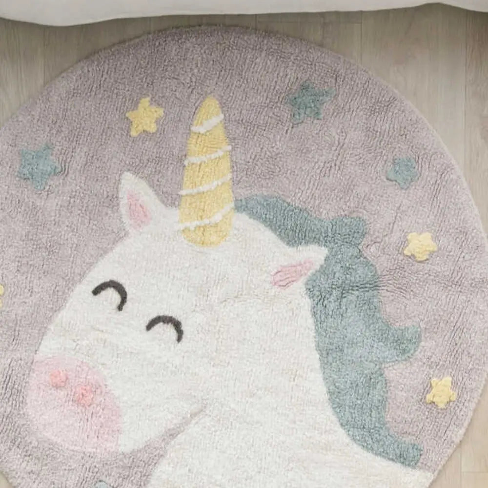 LORENA CANALS - Tapis Lavable Licorne Ø 100 Cm