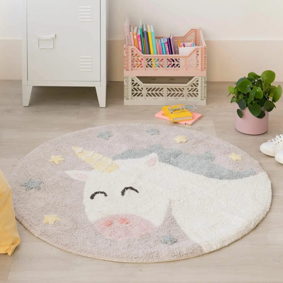 LORENA CANALS - Tapis Lavable Licorne Ø 100 Cm