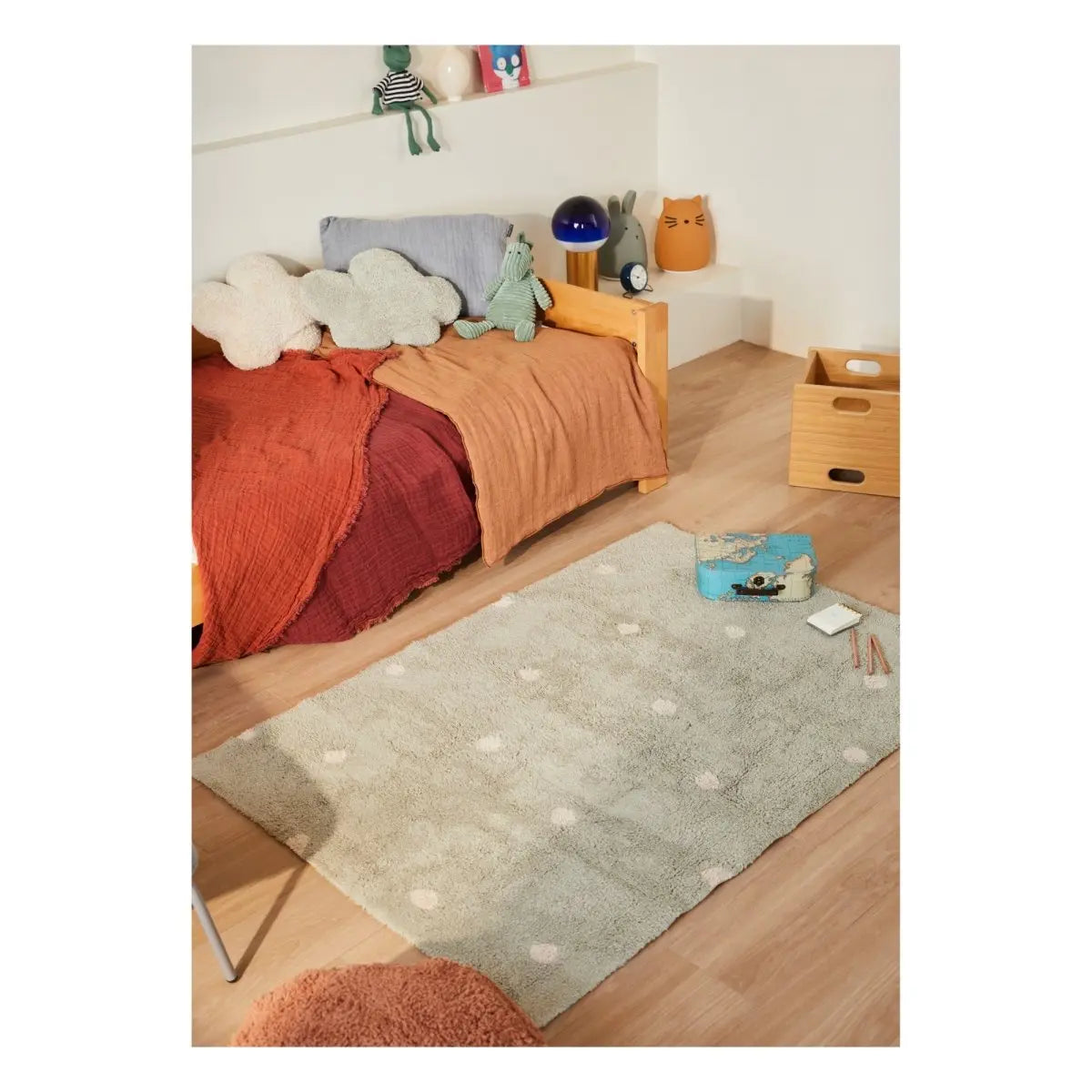 LORENA CANALS - Tapis Lavable Mini Dot Blue Sage