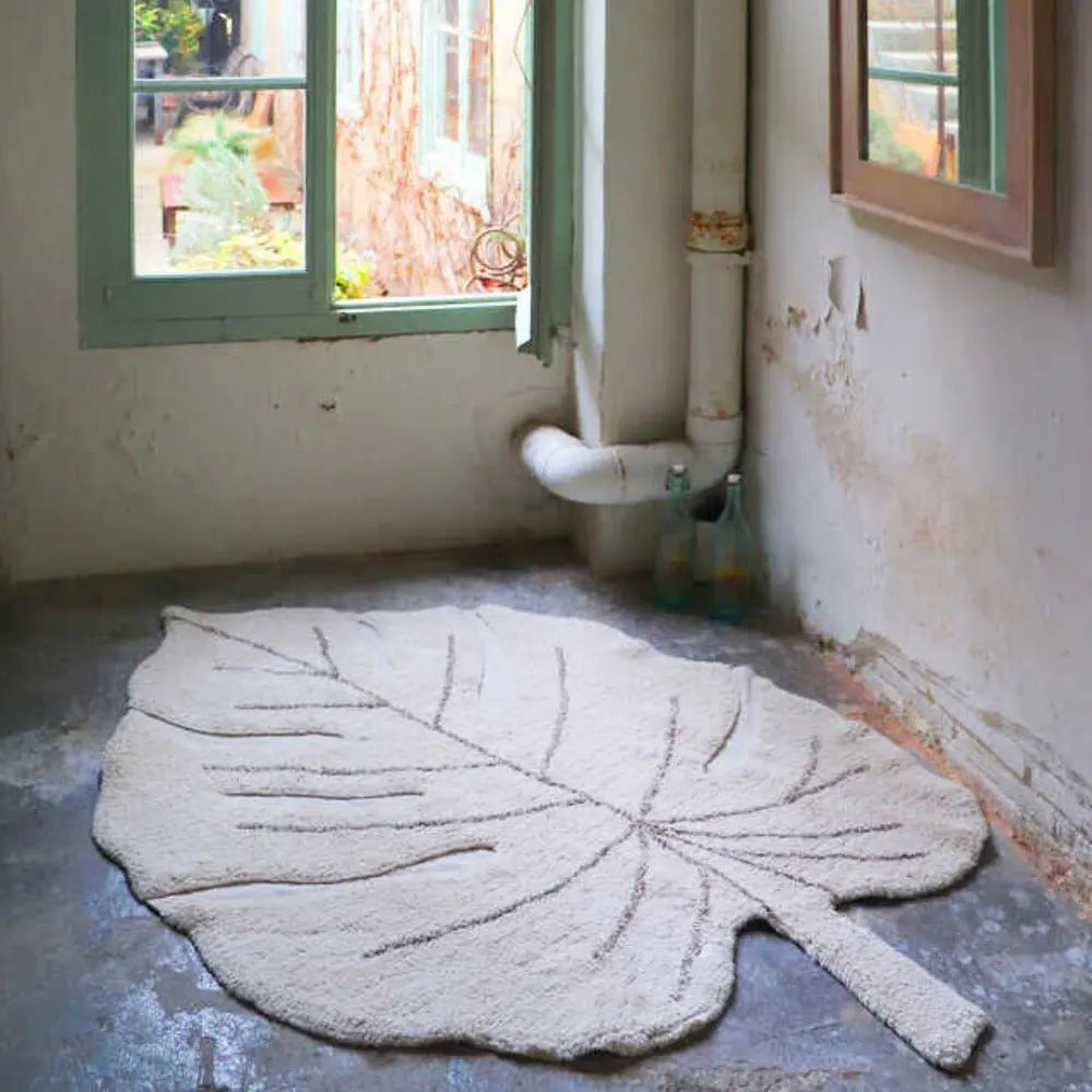 LORENA CANALS - Tapis Lavable Monstera Naturel 120 X 180 Cm