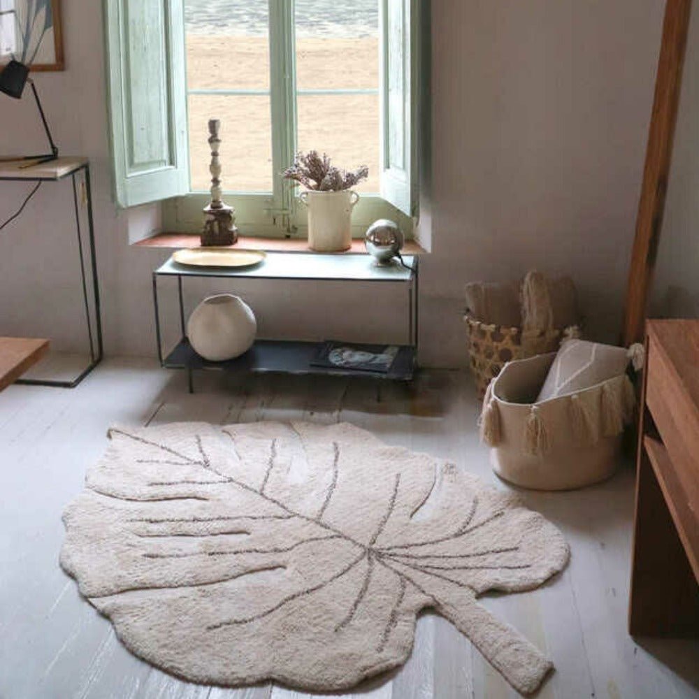 LORENA CANALS - Tapis Lavable Monstera Naturel 120 X 180 Cm
