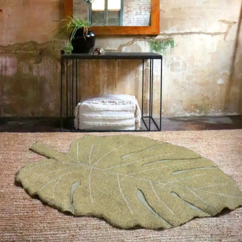 LORENA CANALS - Tapis Lavable Monstera Olive 120 X 180 Cm