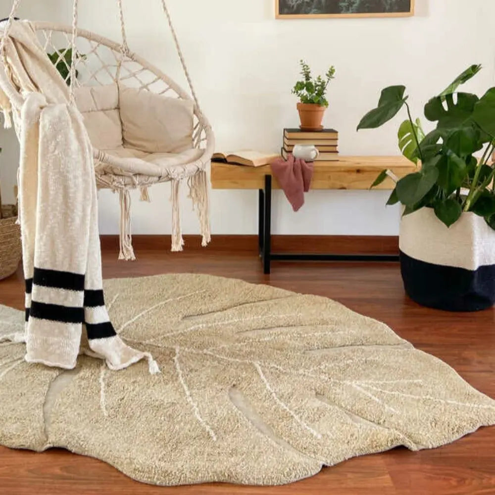 LORENA CANALS - Tapis Lavable Monstera Olive 120 X 180 Cm