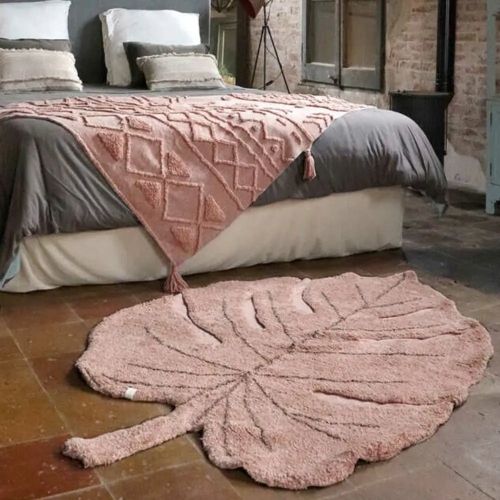 LORENA CANALS - Tapis Lavable Monstera Vintage Nude 120 X 180 Cm