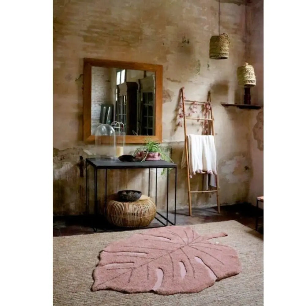 LORENA CANALS - Tapis Lavable Monstera Vintage Nude 120 X 180 Cm