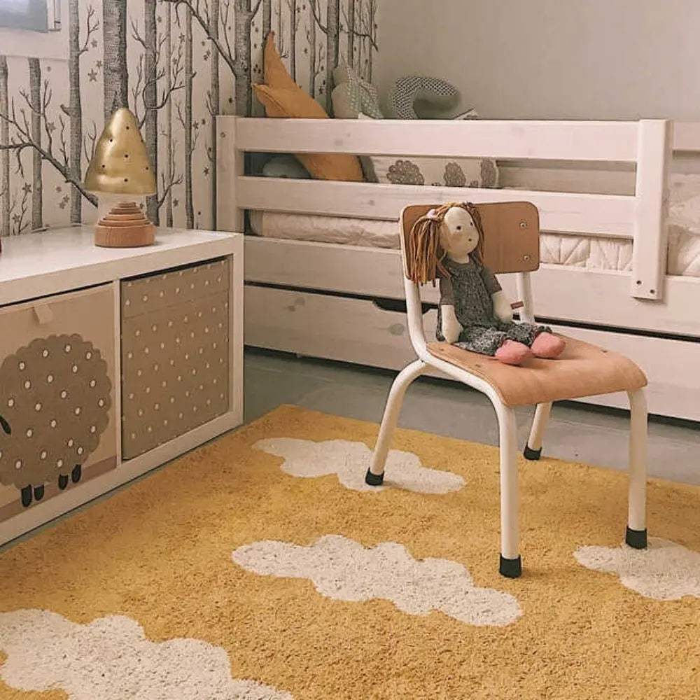 LORENA CANALS - Tapis Lavable Nuages Moutarde