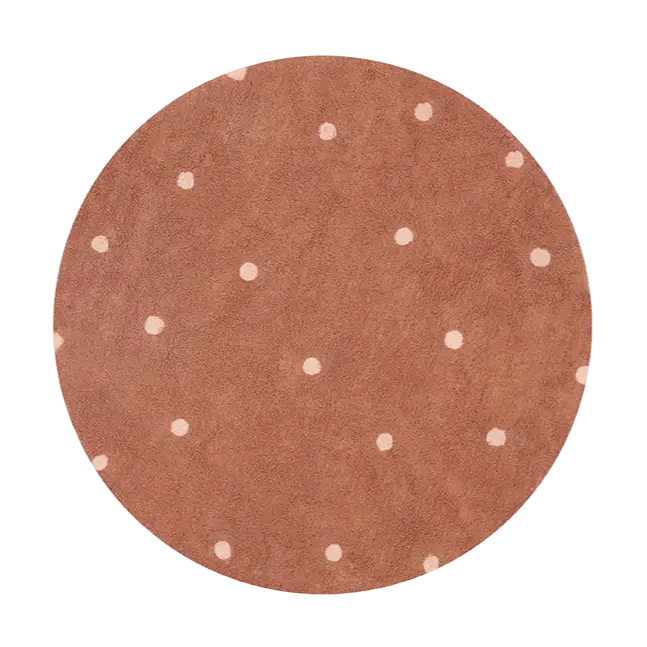 LORENA CANALS - Tapis Lavable Rond Dot Chestnut