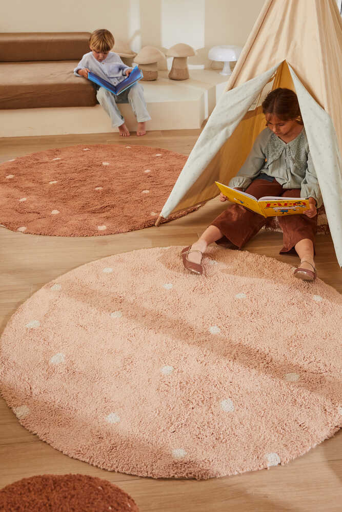 LORENA CANALS - Tapis Lavable Rond Dot Rose