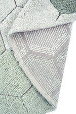 LORENA CANALS - Tapis Lavable Rond Nid D'abeille Bleu Sauge