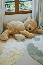 LORENA CANALS - Tapis Lavable Rond Nid D'abeille Doré