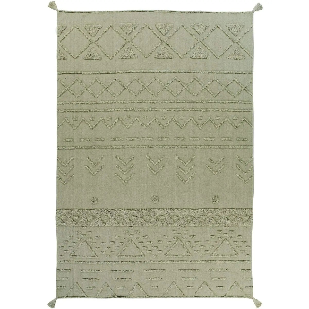 LORENA CANALS - Tapis Lavable Tribu Olive 200 X 300 cm