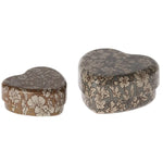 MAILEG - Boîte Coeur En Métal, 2 Pcs - Fleurs Bleu/Ocre