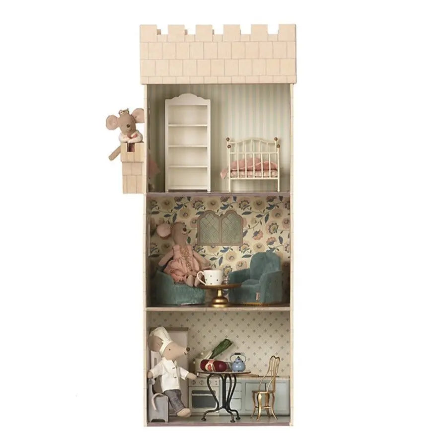 MAILEG - Château Avec Cuisine Pour Souris Maileg