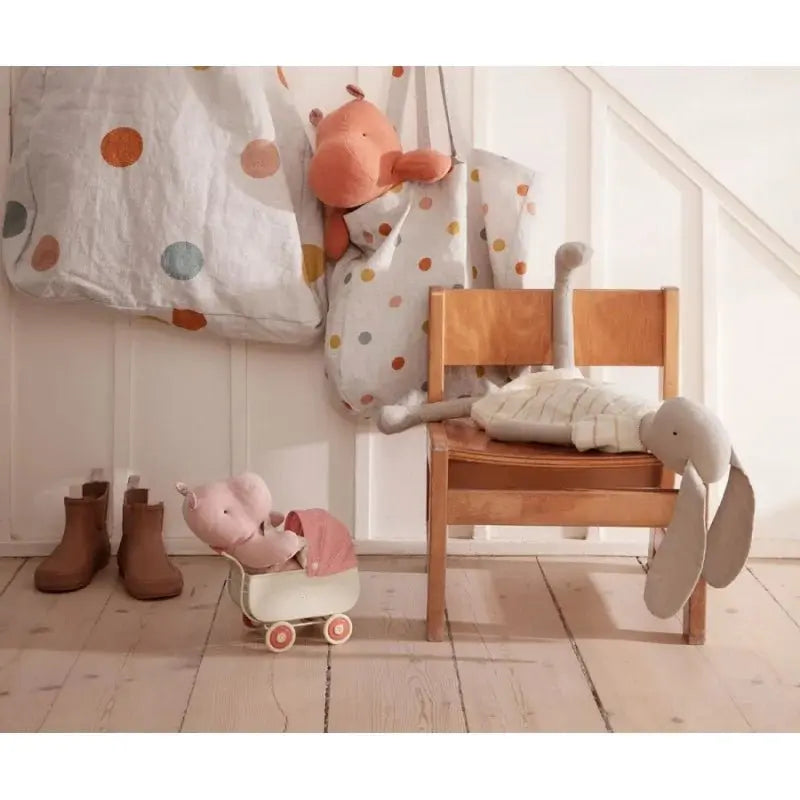 MAILEG - Poussette, Pour Bébé Souris - Corail