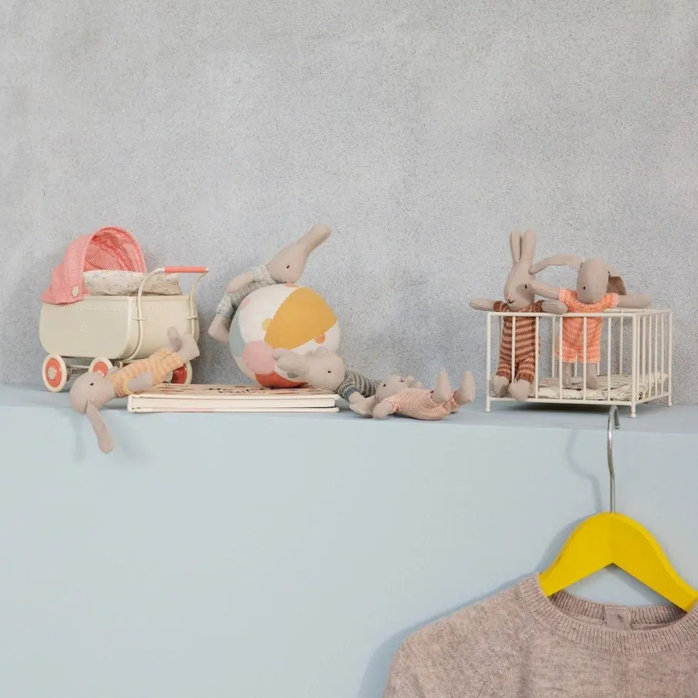 MAILEG - Poussette, Pour Bébé Souris - Corail