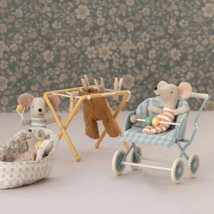 MAILEG - Poussette, Pour Souris Bébé - Menthe