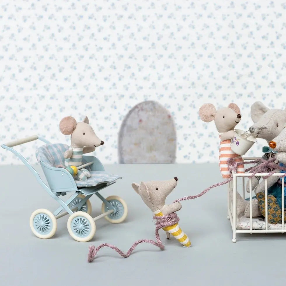MAILEG - Poussette, Pour Souris Bébé - Menthe