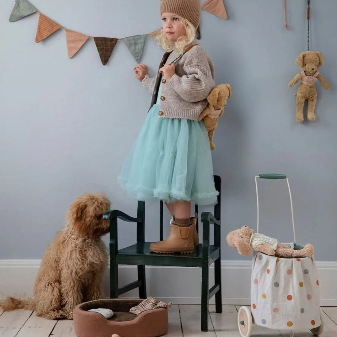 MAILEG - Robe De Princesse En Tulle - Menthe