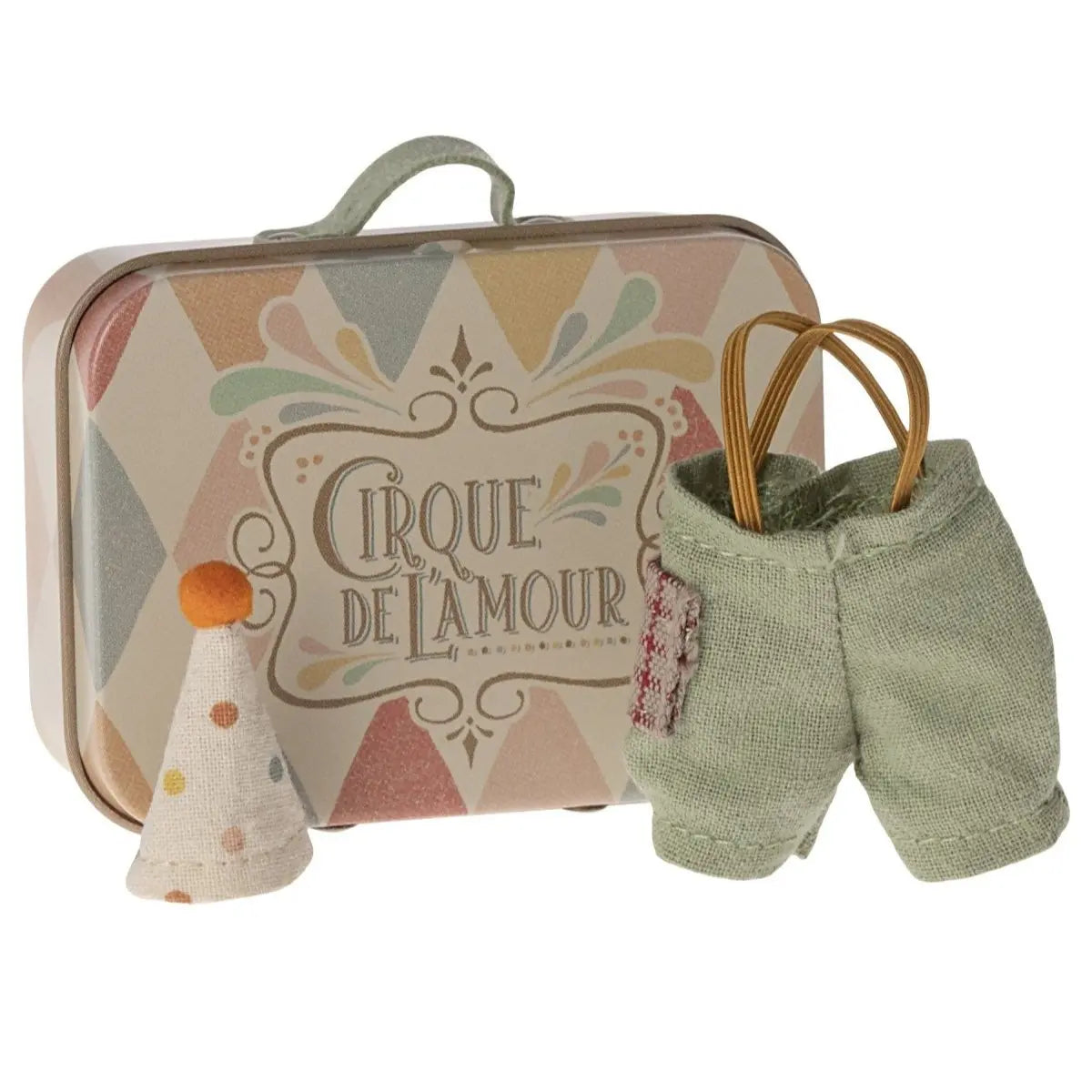MAILEG - Tenue De Clown Et Sa Valisette, Petit Frère Souris Maileg