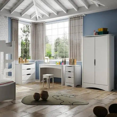 MATHY BY BOLS - Armoire 2 Portes FUSION Profiles Blanc
