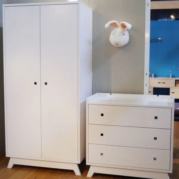 MATHY BY BOLS - Armoire 2 Portes MADAVIN (Coloris au Choix)