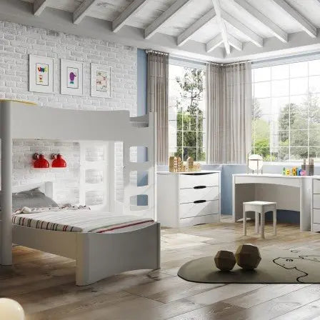 MATHY BY BOLS - Bureau 1 Tiroir FUSION Profiles Anodise