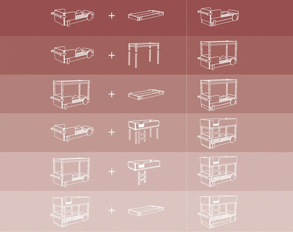 MATHY BY BOLS - Lit Baldaquin DISCOVERY 90 X 190 Cm (Coloris au Choix)