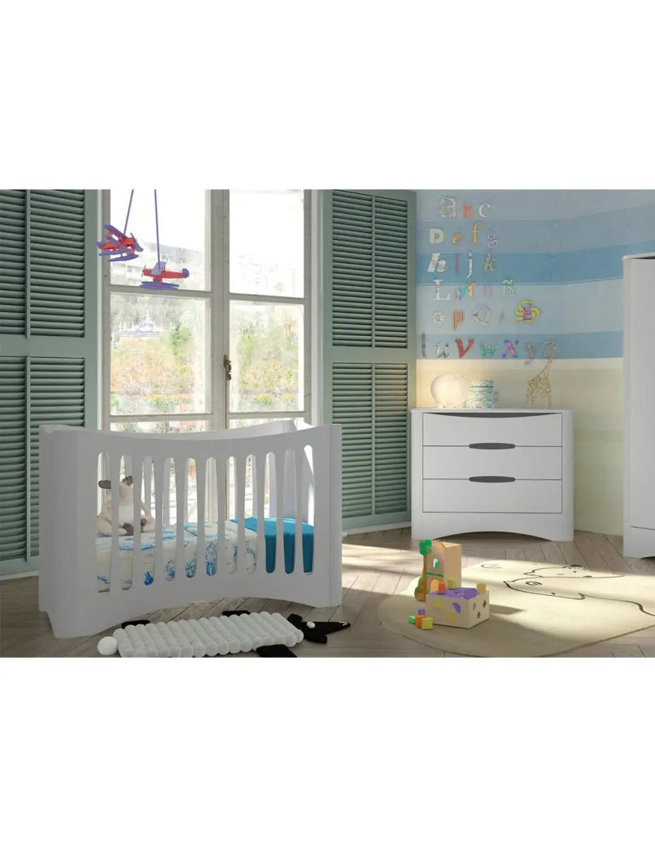 MATHY BY BOLS - Lit Bébé FUSION Blanc 60x120 cm