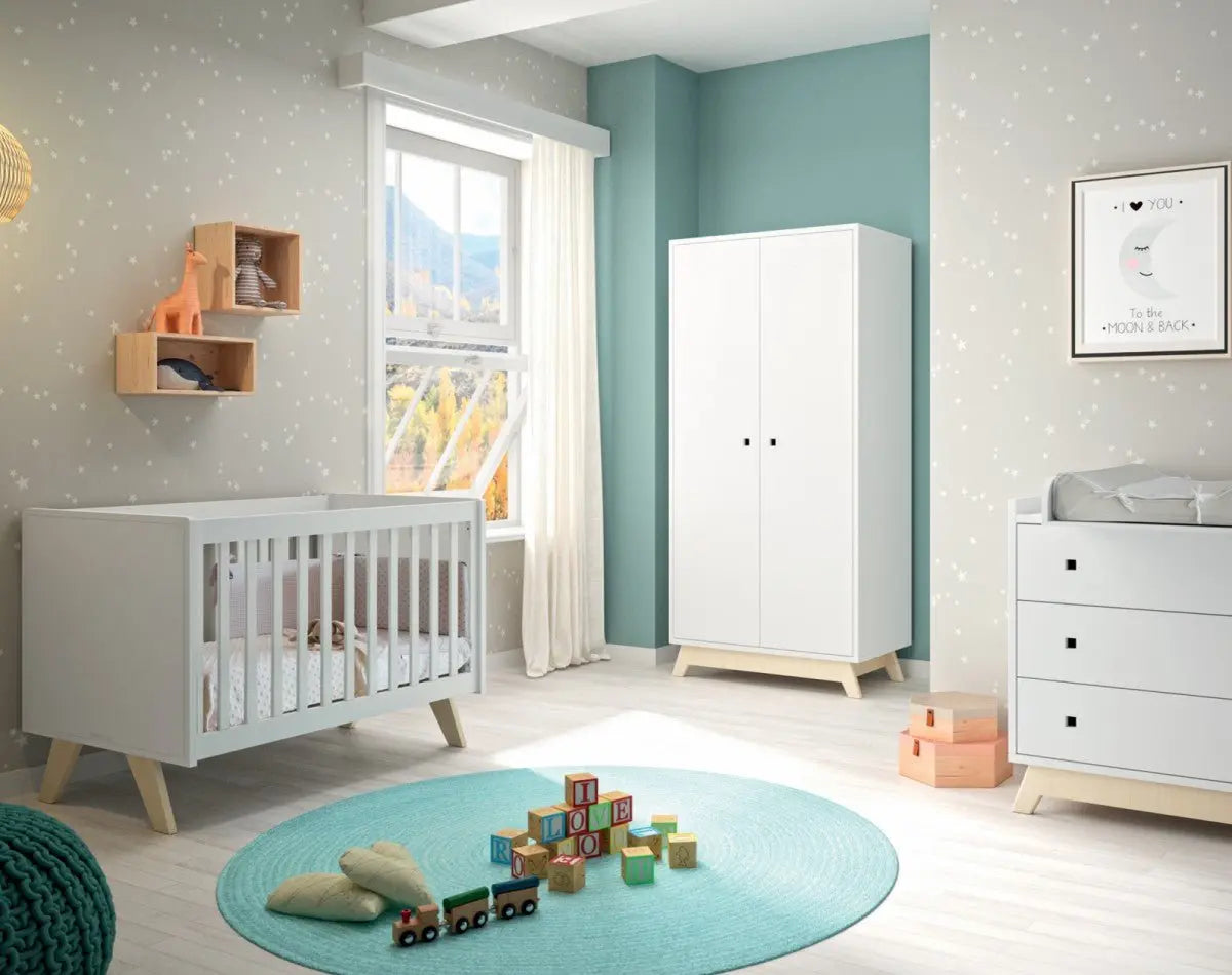 MATHY BY BOLS - Lit Bébé MADAVIN Avec Pieds Multiplex Bouleau