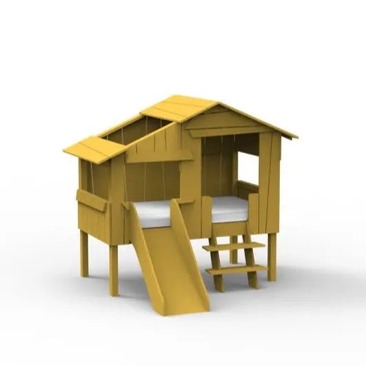 MATHY BY BOLS - Lit Cabane Mini Avec Toboggan 90x150 cm