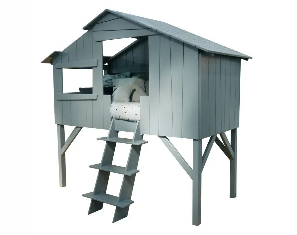 MATHY BY BOLS - Lit Cabane Simple 90 X 190 Cm (MDF+SAPIN)