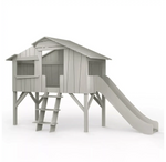 MATHY BY BOLS - Lit Cabane Simple 90 X 190cm & Toboggan Seul (MDF+SAPIN)