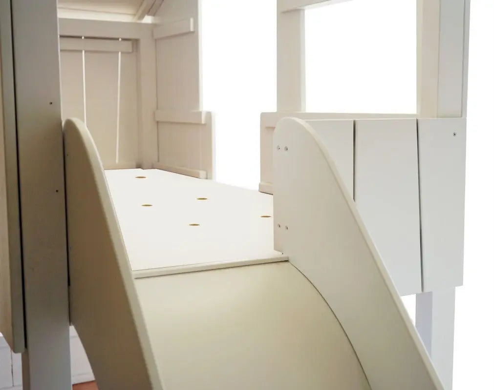 MATHY BY BOLS - Lit Cabane Simple 90 X 190cm & Toboggan Seul (MDF+SAPIN)