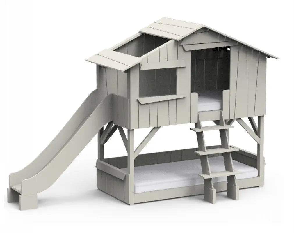 MATHY BY BOLS - Lit Cabane Superposé & Toboggan Seul (MDF+SAPIN)