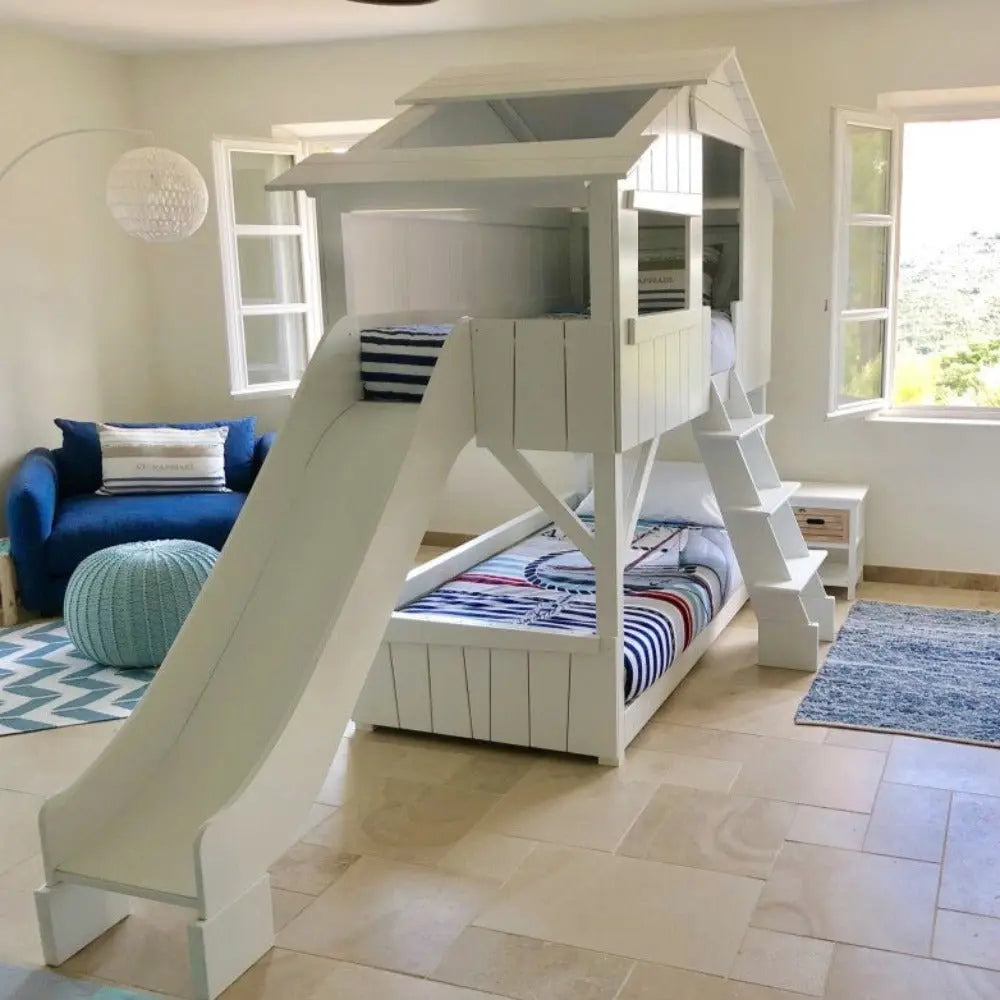 MATHY BY BOLS - Lit Cabane Superposé & Toboggan Seul (MDF+SAPIN)