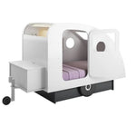 MATHY BY BOLS - Lit CARAVANE Avec Coffre et Timon 90 x 190 cm