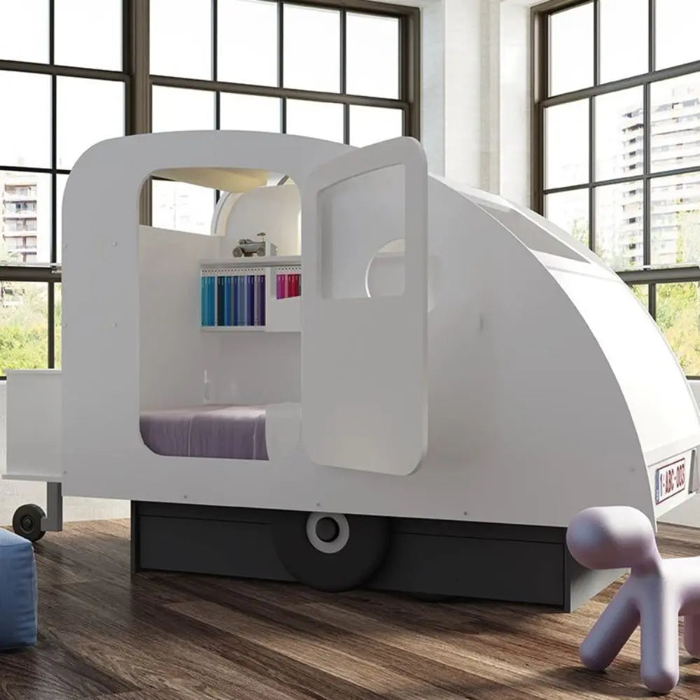 MATHY BY BOLS - Lit CARAVANE Avec Coffre et Timon 90 x 190 cm