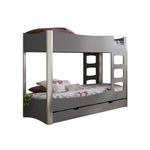 MATHY BY BOLS - Lit Superposé 162 Indissociable FUSION Profiles Anodise 90 x 200 cm