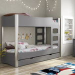 MATHY BY BOLS - Lit Superposé 162 Indissociable FUSION Profiles Anodise 90 x 200 cm