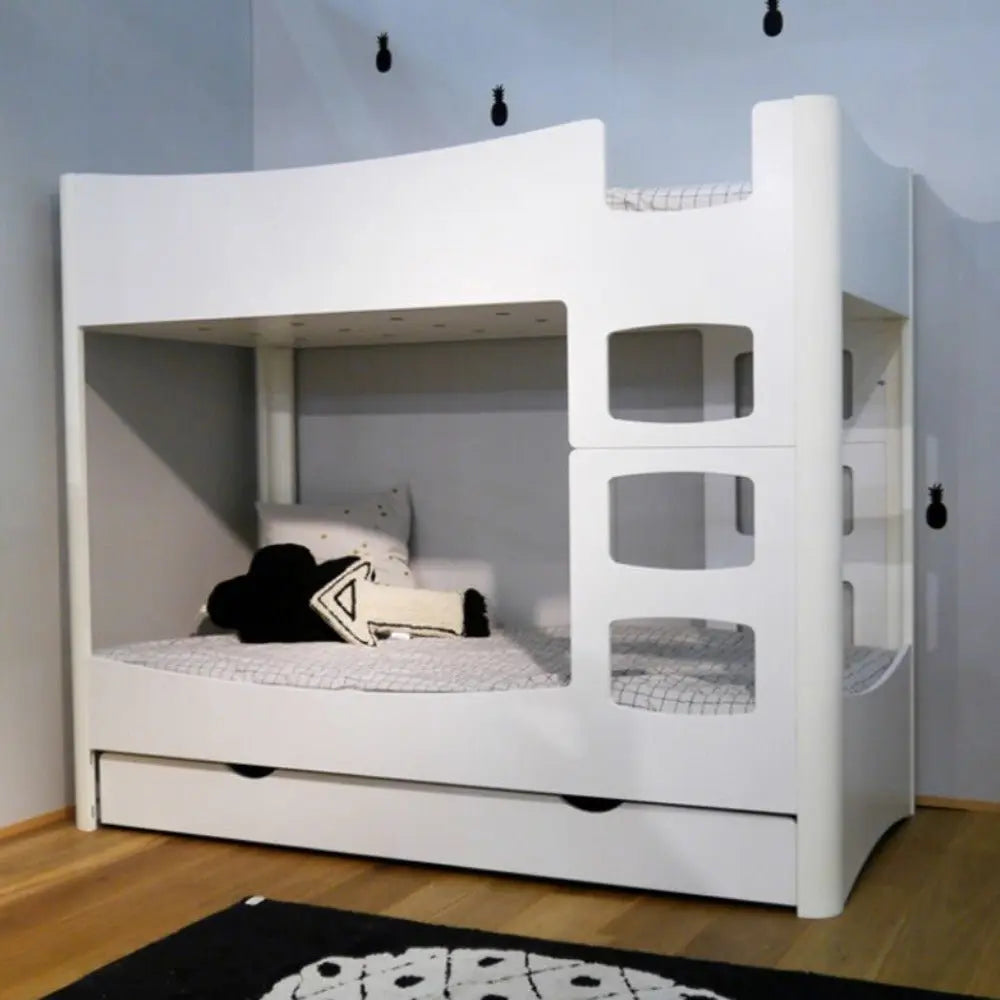 MATHY BY BOLS - Lit Superposé 162 Indissociable FUSION Profiles Blanc 90 x 200 cm