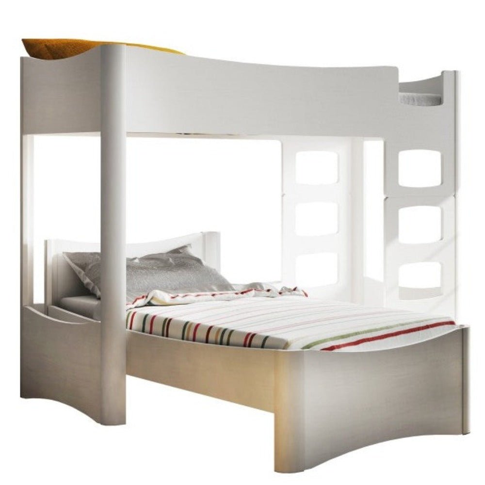 MATHY BY BOLS - Lit Surélevé 162 FUSION Profiles Blanc 90 x 190 cm