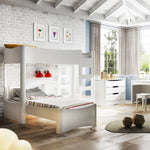 MATHY BY BOLS - Lit Surélevé 162 FUSION Profiles Blanc 90 x 190 cm