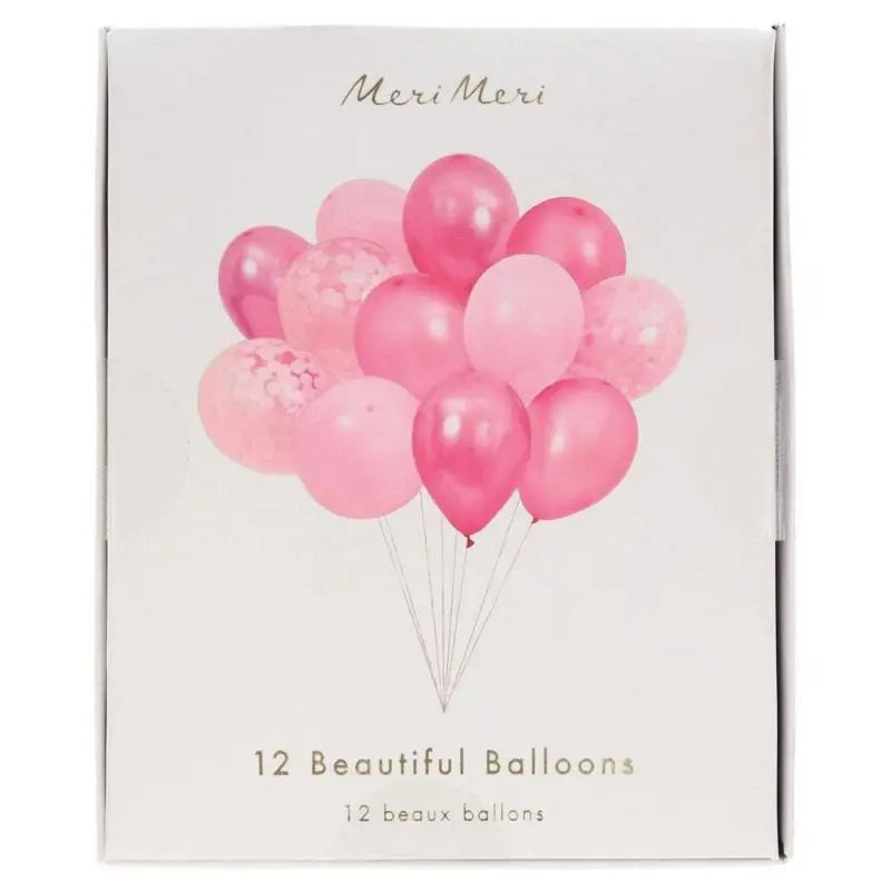 MERI MERI - Ballons Roses - Lot de 12